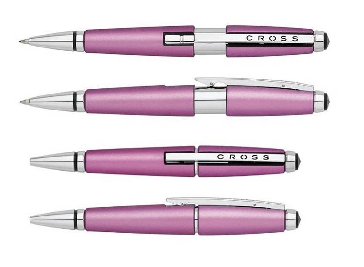Cross Edge gel pen pink, chrome elements