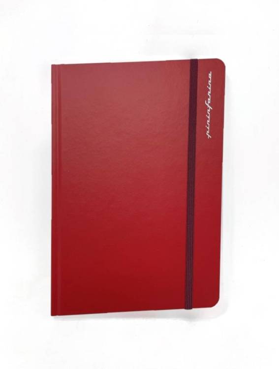 PININFARINA Segno Stone notebook, red cover, plain block