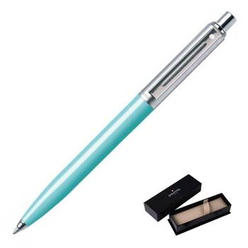 321 Turquoise Sheaffer Sentinel ballpoint pen with nickel finish