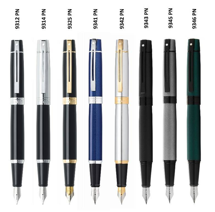 9341 Sheaffer fountain pen collection 300, blue, chrome finish