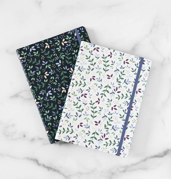 fILOFAX Garden Notebook A5 Lined Block White Floral Sunrise Theme