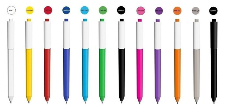 PIGRA P03 pen, green with a white clip