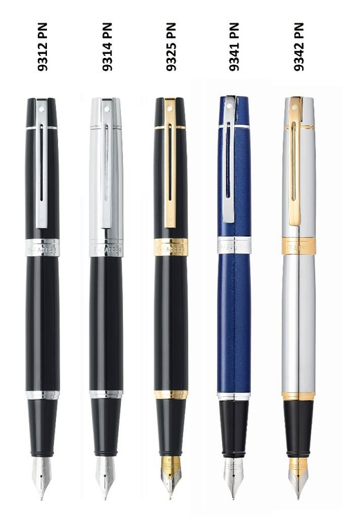 9325 Pióro wieczne Sheaffer kolekcja 300, czarne, wykończenia w kolorze złotym