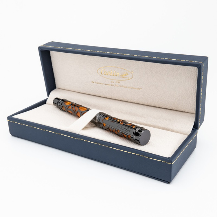 Conklin Endura Deco Crest fountain pen, orange