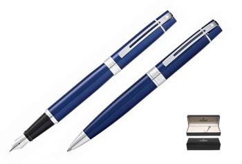 9312 Set (Fountain Pen & Ballpoint) Sheaffer Collection 300, Black, Chrome Finishes