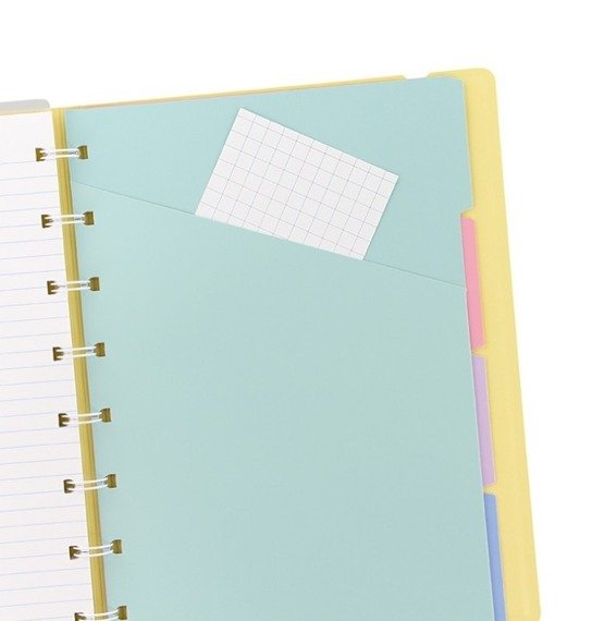 Notebook fILOFAX CLASSIC Pastels A5 blok w linie, pastolowy żółty