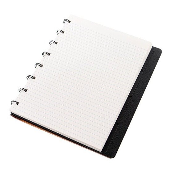 Notebook fILOFAX SAFFIANO A5 blok w linie, różowe złoto